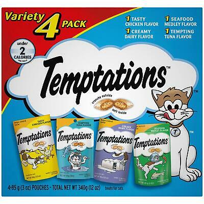 Temptations Classic Cat Treats Feline Favorites Food Variety (4 Pack) 3 Oz