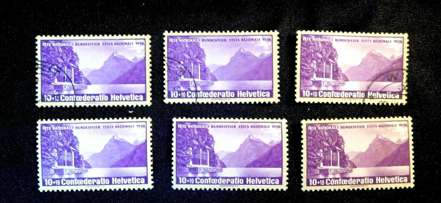 Switzerland Stamp Lot Scott B90 (3) Used, (3) Mnh (6) Total