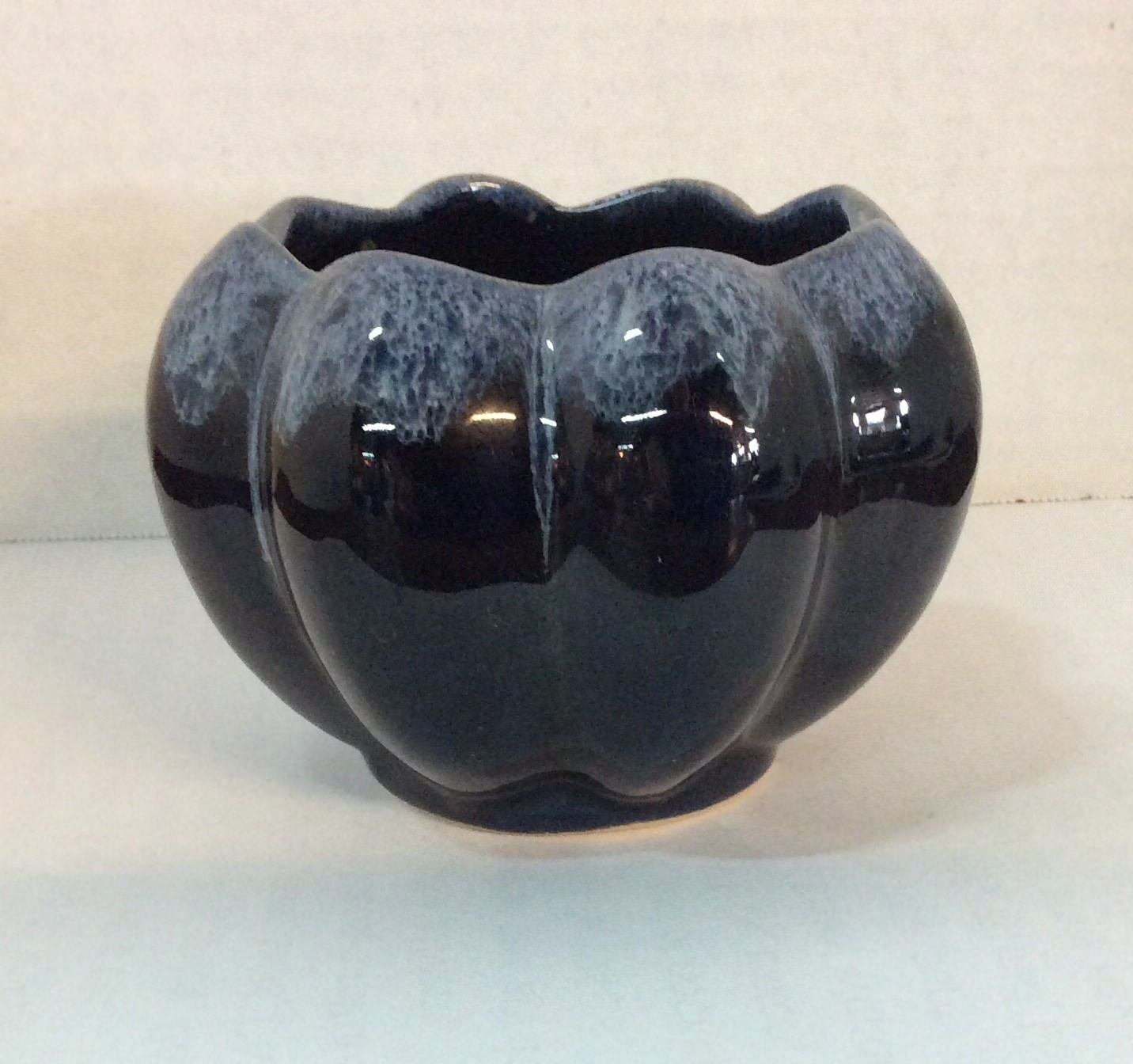 Van Briggle Art Pottery Dark Blue Vase Signed