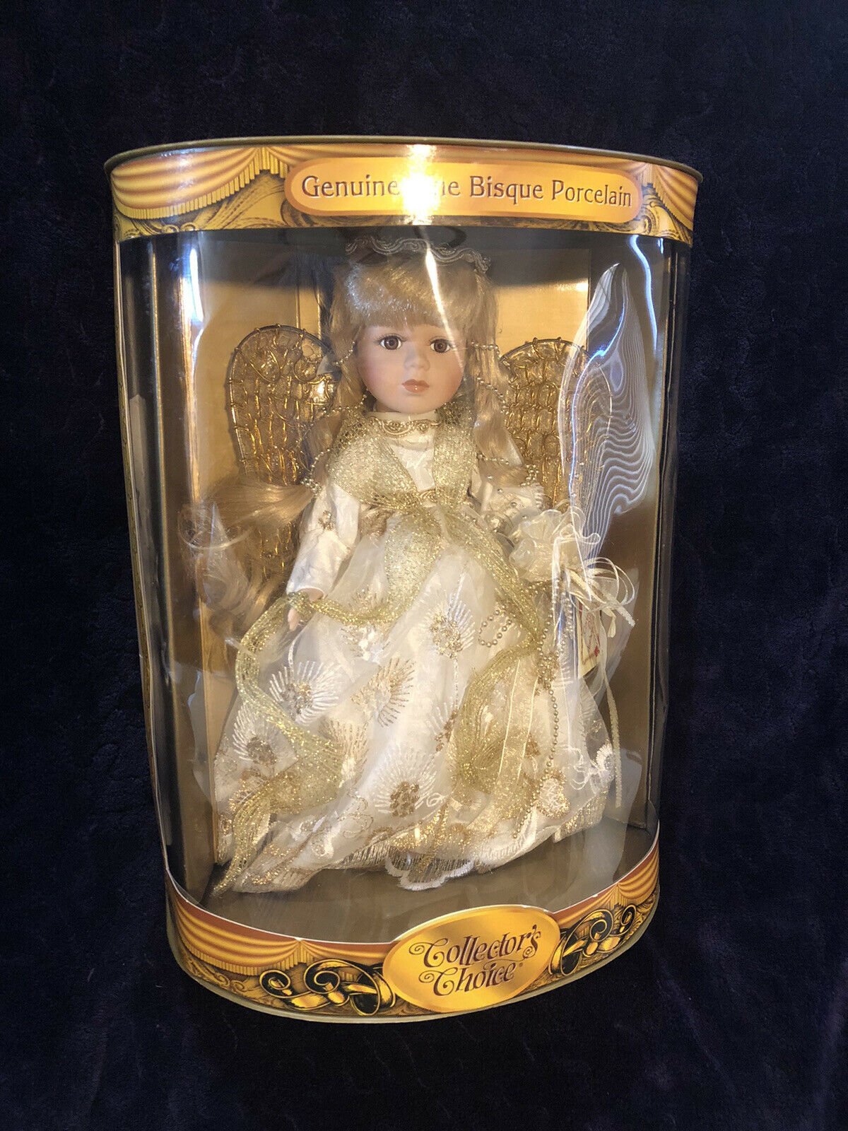Porcelain Angel Doll Natalie Feather Wings  15”. T5
