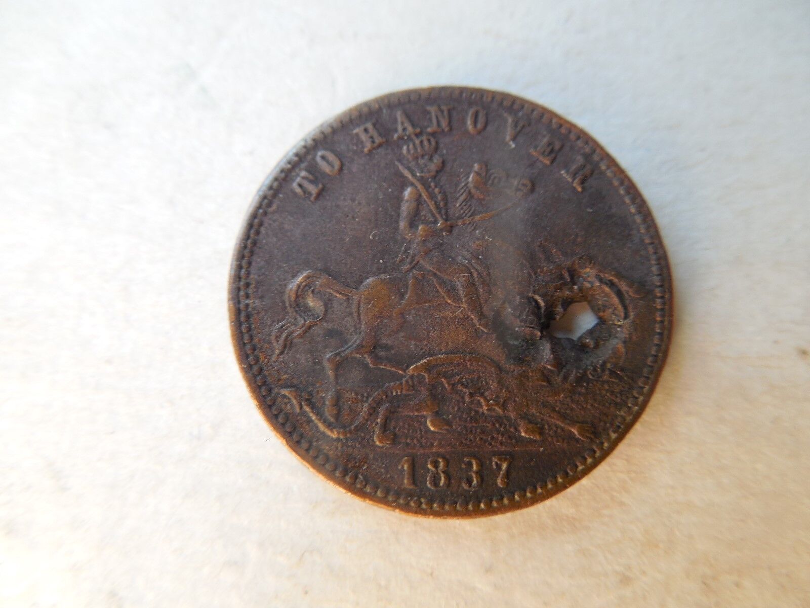 Queen Victoria 1837 To Hanover Coin Token Great Britain England Medal Regina Uk.