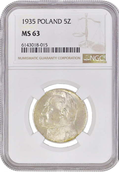 Poland 5 Zlotych 1935,  Ngc Ms63, "second Republic (1919 - 1939)"