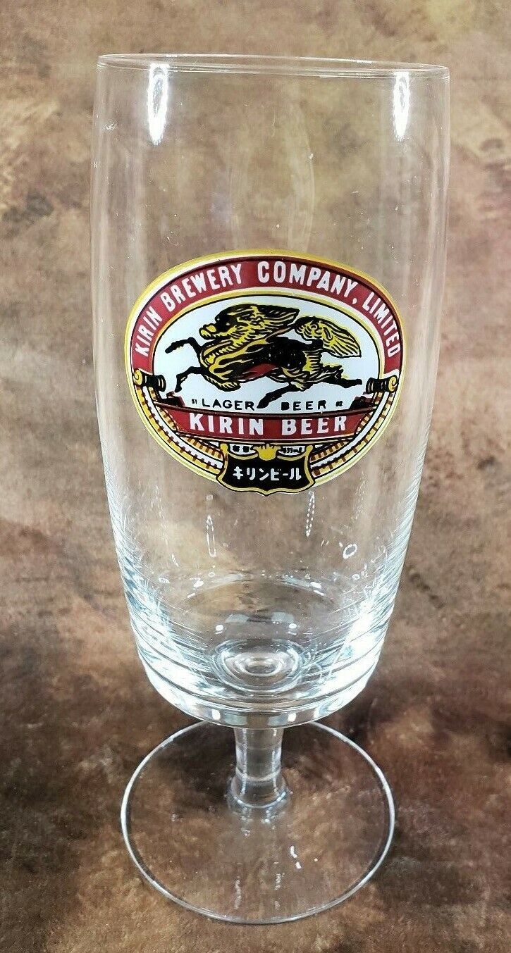 Kirin Brewery Company, Ltd. 16 Ounce Pedestal Beer Glass Tokyo, Japan Kirin Beer