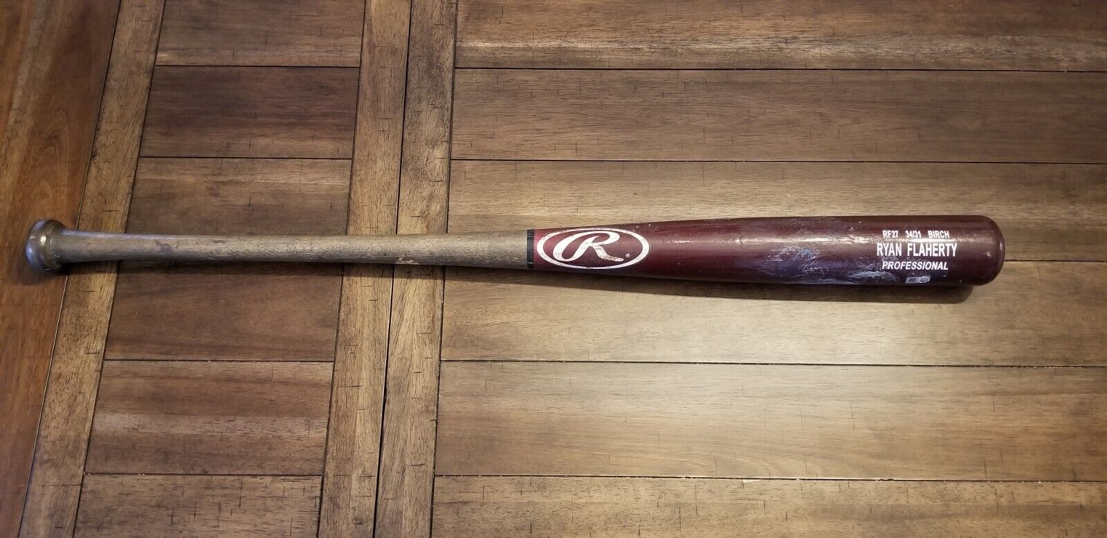 Ryan Flaherty Game Used Atlanta Braves Bat - Mlb Authenticated Team Issued