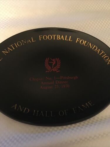 Vintage 1970 Nat Football Foundation & Hall Of Fame Dinner Plate Pittsburgh Pa