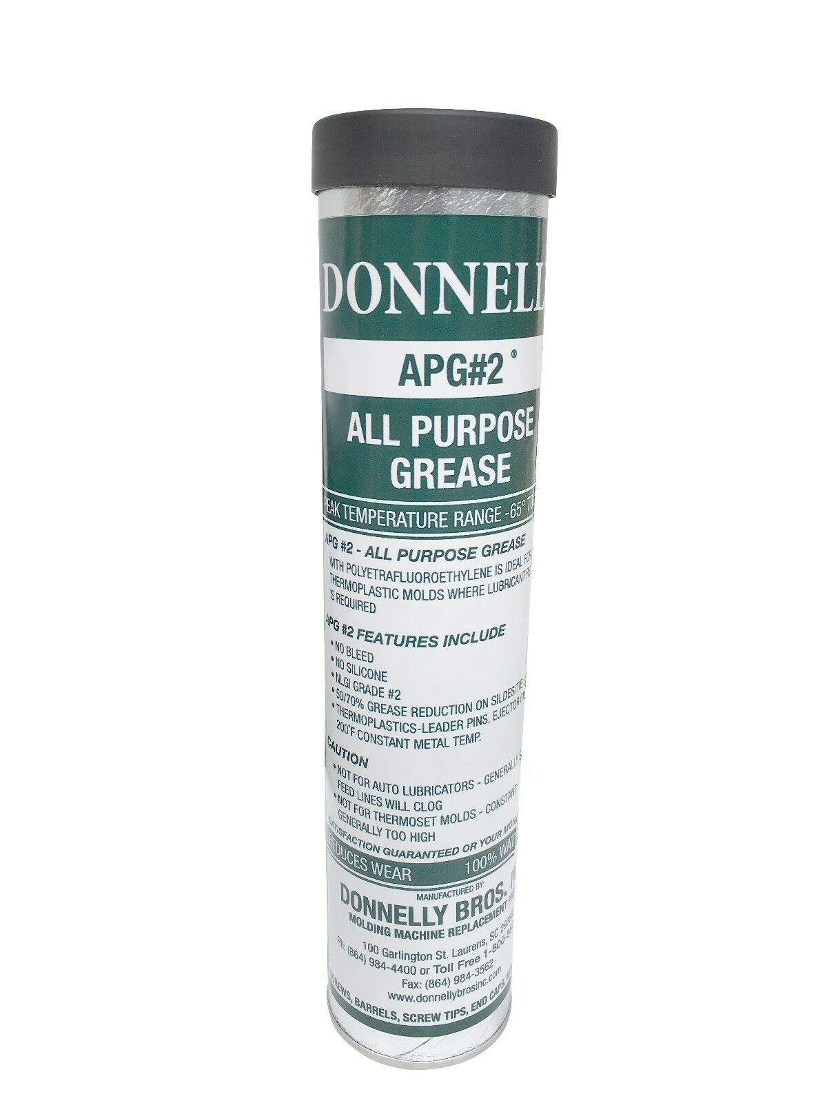 (14.5 Oz) Cartridge / Tube For Standard Grease Gun Donnelly Apg#2
