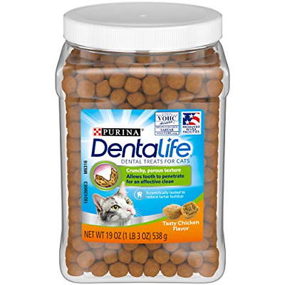 Purina Dentalife Made In Usa Facilities Cat Dental Treats, Tasty Chicken Flavor