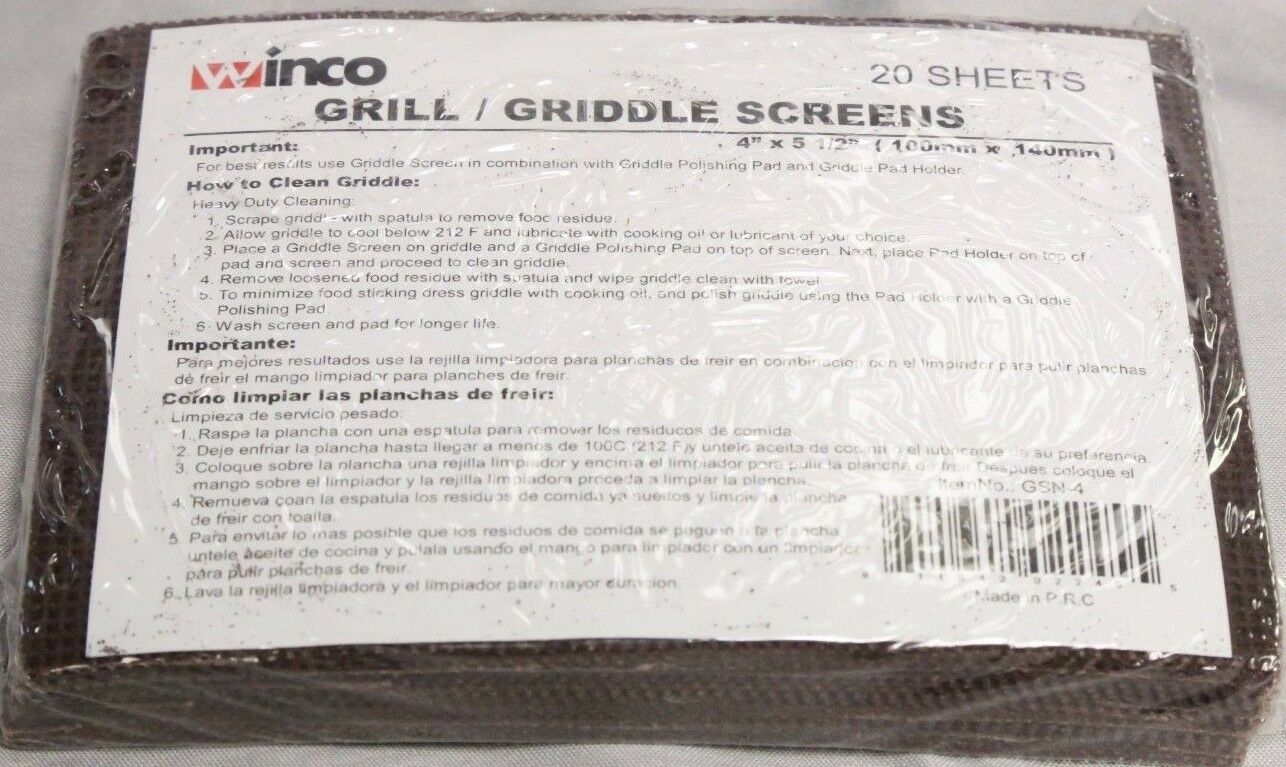 Package Of 20 Griddle Screen Mesh Grill Screens Cleaner Scraper Grit Clean Brick