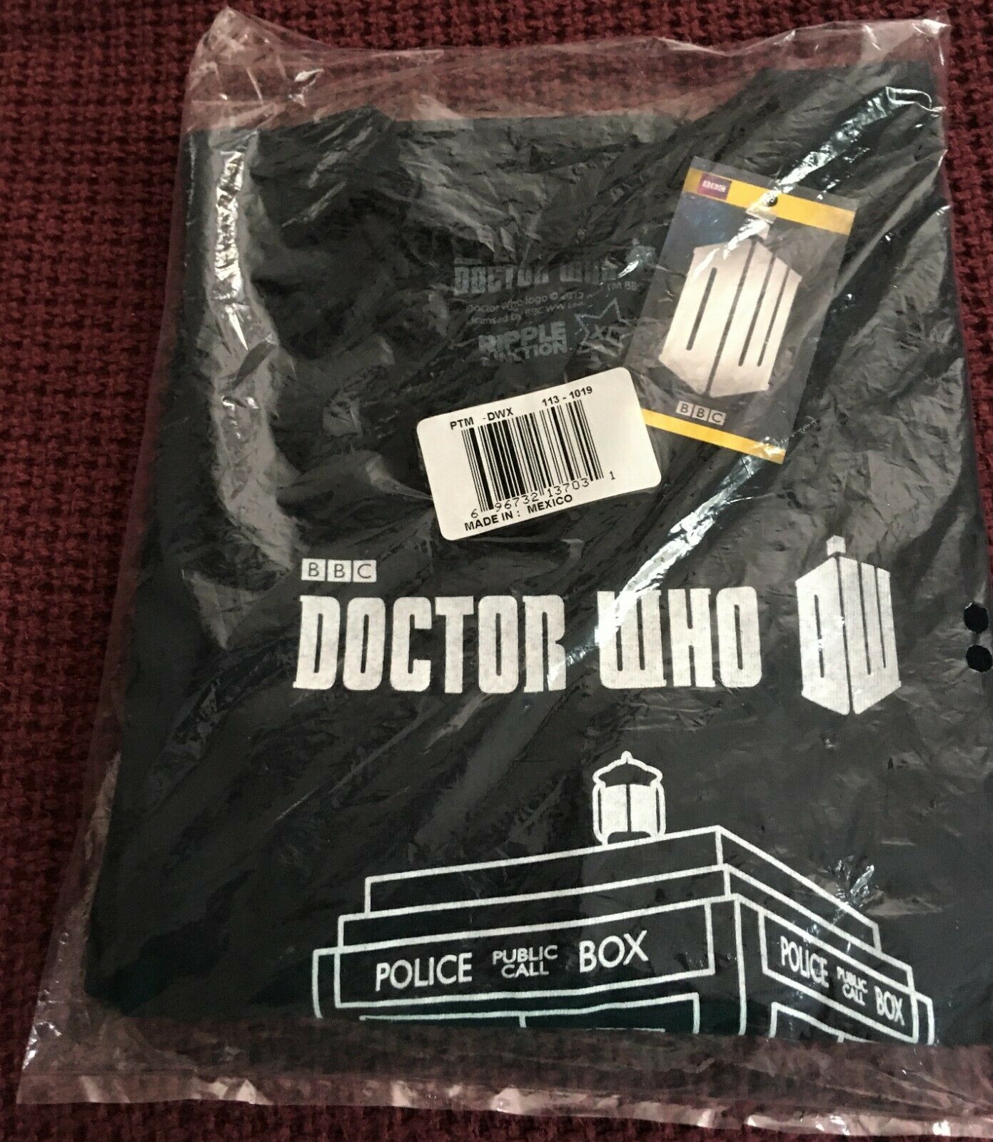 Bbc Doctor Who Police Box Size Xl T Shirt Sealed New With Tag