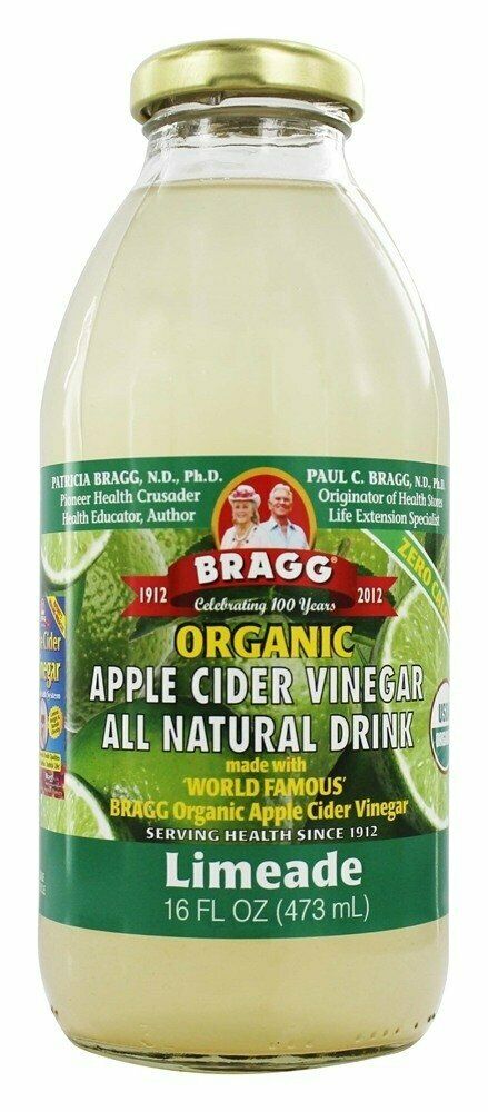 Bragg - Organic Apple Cider Vinegar All Natural Drink Limeade 16 Oz. (pack Of 2)