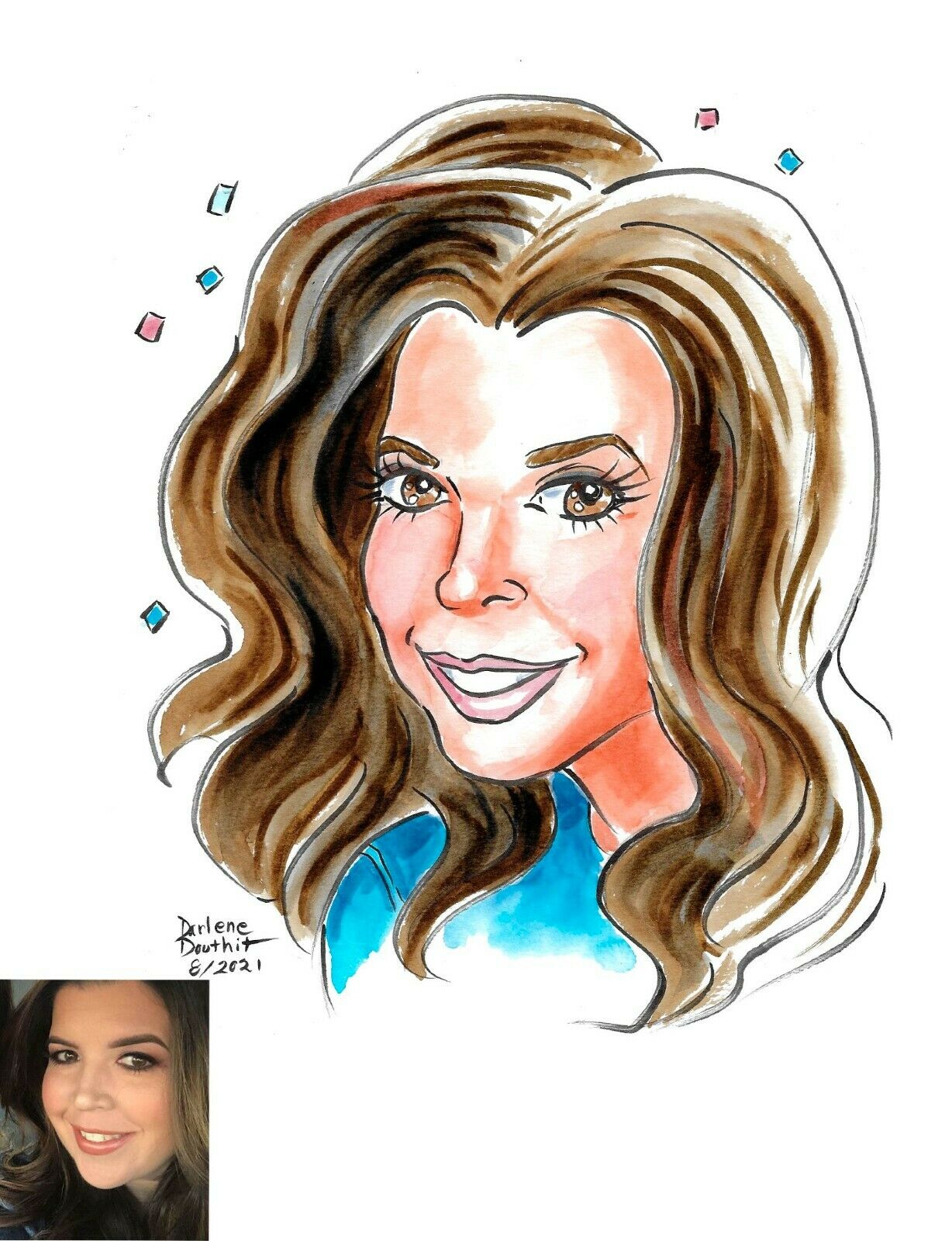 Sale Custom Caricature Bust  From Your Photo 11"x17" Digital Download 300dpi