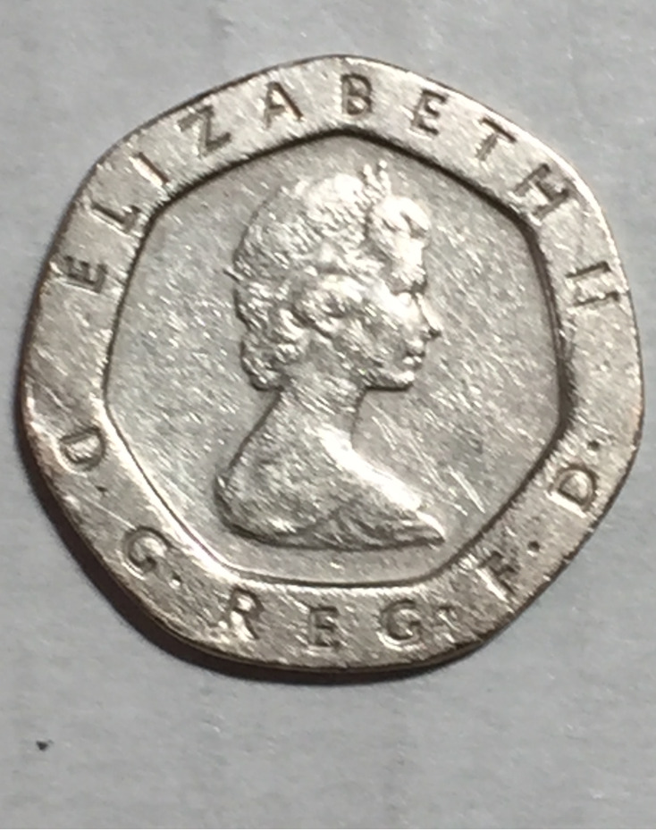 1982 Elizabeth Ii - D-g - Reg - F-d - 20p ( Twenty Pence) Coin