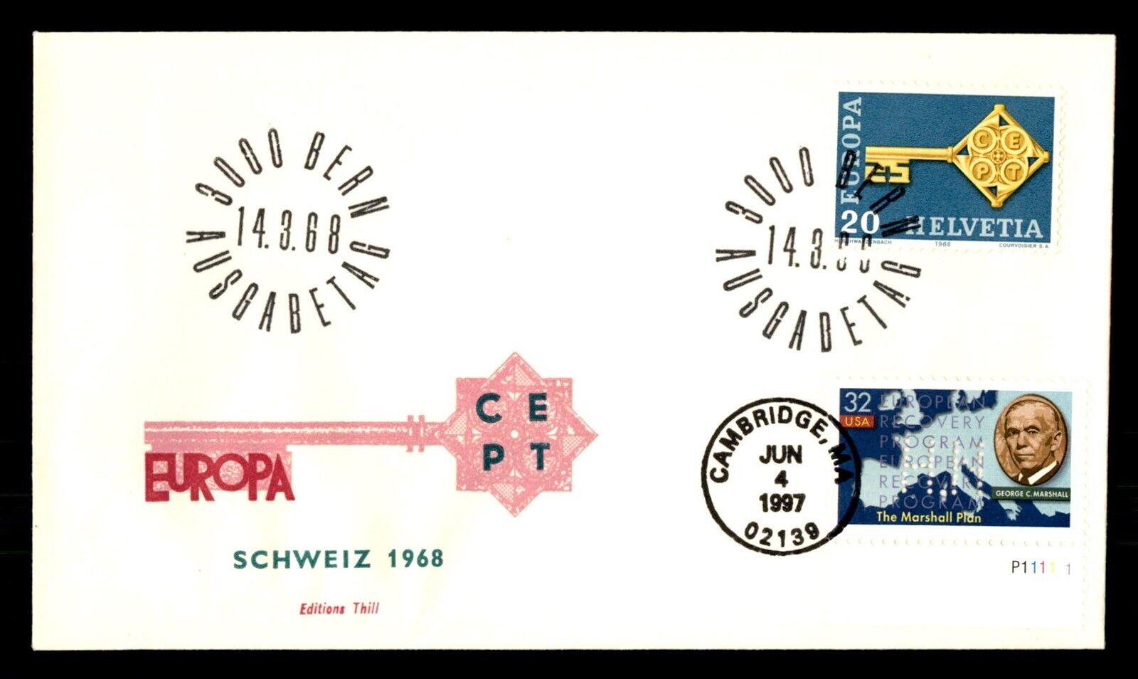 Mayfairstamps Switzerland Fdc 1968 Nakano Perfin Europa Mixed Frank First Day Co
