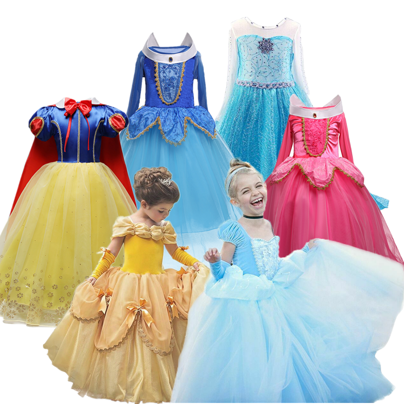 Kids Girl Sleeping Beauty Princess Aurora Costume Party Fancy Dress Size 4-10