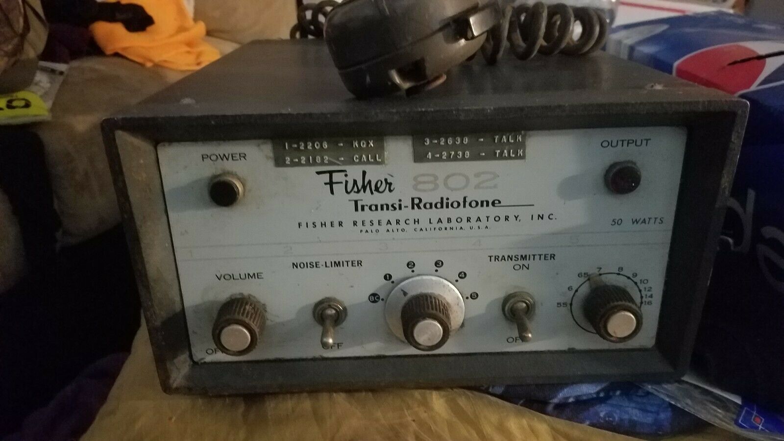Vintage Fisher Transi-radiofone Model 802 With Microphone In A Good Condition